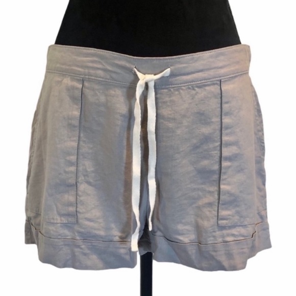 Ripzone grey linen pull on gorpcore drawstring elastic waist short size large - Picture 3 of 8